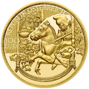 1/2 oz 100€ Österreich Goldmünze Gold der Skythen - Magie des Goldes 2022 PP - Picture 1 of 3