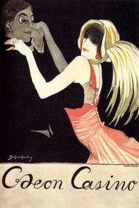 ODEON CASINO DANCE COUPLE DANCING VINTAGE POSTER REPRO - Picture 1 of 3