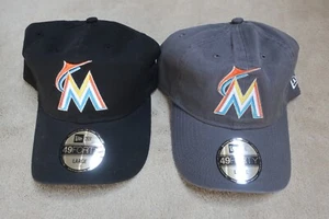 Miami Marlins NWT New Era 49FORTY Hats Size Large Lot of (2) 100% Cotton - Picture 1 of 4