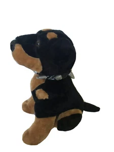 Rottweiler Puppy Dog Toy Network 2005 Peluche Peluche 16” Giocattolo Nero Marrone - Foto 1 di 8