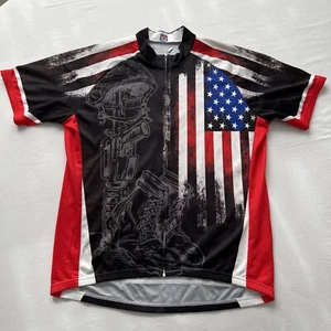 Camiseta de ciclismo para hombre XL Honor The Fallen Patriot Flag Warrior Hero 83 ropa deportiva - Imagen 1 de 14