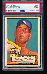 1952 Topps MICKEY MANTLE #311 PSA 2 - CENTERED!