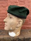 Vintage Army Military Green Barrett Hat Wool Union Made Hatters Millinery Medium