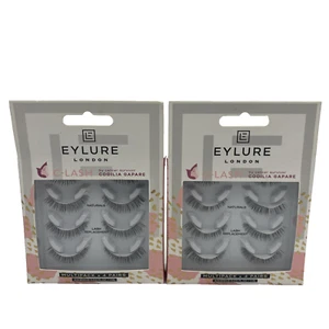 2 x Eylure C-Lash Naturals Wimpernersatz Falsche Wimpern mit Kleber MULTIPACK - Bild 1 von 6