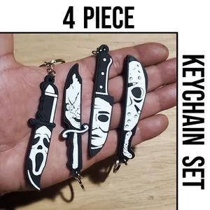 Horror Schlüsselanhänger Set 🔪 Jason Myers Chucky Ghostface 🔪 Horrorfilm Monster - Bild 1 von 9