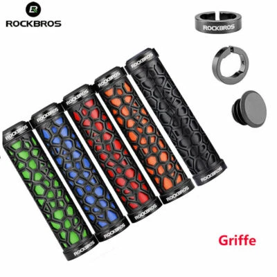 RockBros Mountain Bike Handlebar Grips Bicycle Double Lock-on Rubber Grip 2.22cm - Image 1 of 4