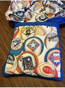 New Handmade MLB Baseball Multi Teams Quillow (Pillow w/ 6ft long quilt inside!) - Picture 1 of 1