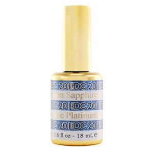 DND DC Platinum Glitter Gel Polish #201 - Sapphire - Picture 1 of 1