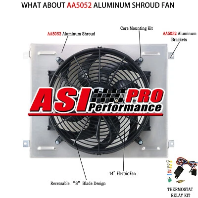 Shroud 14''Fan Relay FIT 67-70 Ford Mustang/ Falcon/ Fairlane Mercury Comet 20". Foto 1 de 4