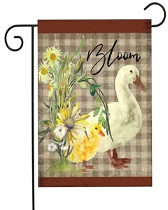 Gartenfahne Blüte mit Enten ~ doppelseitig * Top Qualität - Bild 1 von 1