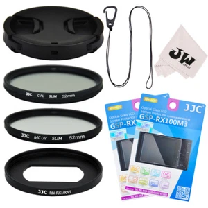 8in1 Kit Lens Cap（with keeper）+Filter Adapter+52mm Filters for Sony RX100 VI - Picture 1 of 12