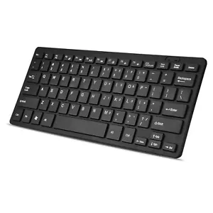 Black 78 Keys Ultra Thin Mini USB Wired Keyboard For Desktop Computer Laptop Set - Picture 1 of 22