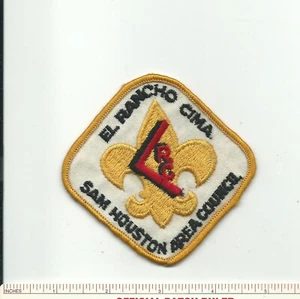 DC SCOUT BSA EL RANCHO CIMA CAMP PATCH SAM HOUSTON GEBIETSRAT TEXAS GESCHLOSSEN TX - Bild 1 von 1