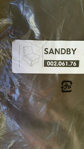 IKEA Sandby 1 Seat Sofa Section SLIPCOVER Chair Cover BLEKINGE BROWN Cotton  - Picture 1 of 2
