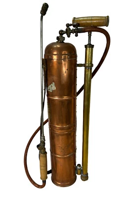 Antique Muratori Paris Vineyard Wine Copper Brass Sprayer France 23" Complete - Image 1 of 4