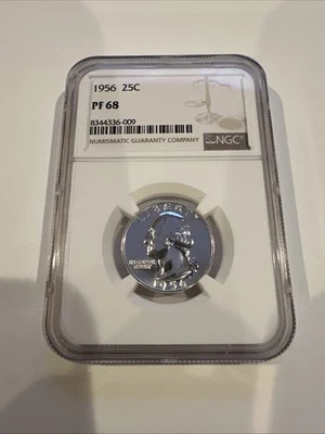 1956 Washington Quarter Proof Silver NGC PF68 No Reserve!!! - Image 1 of 2