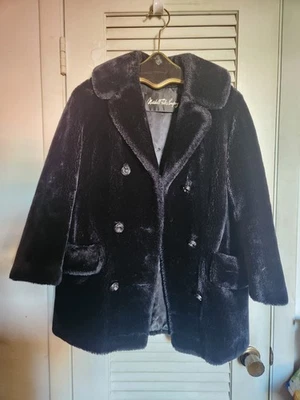 60's Vintage P-Coat small size 6-8 Borgana Sportowne USA Marshall Field Company - Image 1 of 4