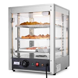 WeChef 15" kommerzieller Speisenwärmer 3 Ablagen Arbeitsplatte Gastronomie Pizza Vitrine - Bild 1 von 8
