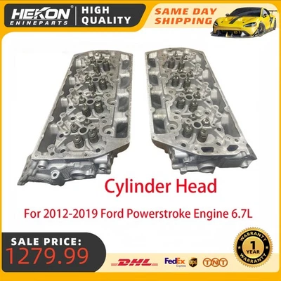 Left/Right Cylinder Head For 2012-2019 Ford F250 F350 6.7L V8 Diesel Powerstroke - Image 1 of 4