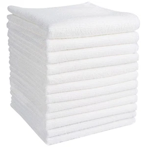 AIDEA Microfiber Cleaning Cloth 12PK, Dish Cloths White, Strong Water Absorpt... - Picture 1 of 8