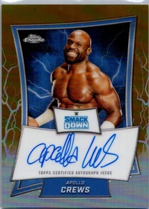 2025 Topps Chrome WWE - Autographs Apollo Crews #BBA-APO Gold Refractor /50 (AU) - Picture 1 of 2