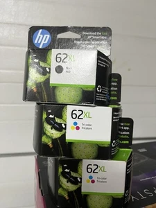 3 Box HP 62XL Black & Color Combo Ink Cartridge C2P05AN & C2P07AN 2024 SEALED - Afbeelding 1 van 7