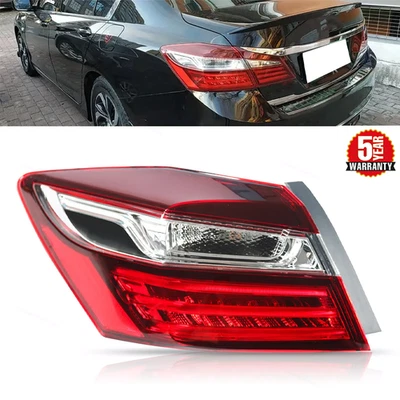 Driver Side Tail Light For 2016-2017 Outer Left Rear Lamp For Honda Accord Sedan Foto 1 de 4