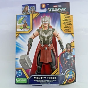 Mighty Thor 6" Deluxe Action Figure Thor Love and Thunder Hammer Spins - Foto 1 di 5