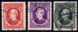 1939 Slovakia SC# 28-30 - Andrej Hlinka - 3 Different Stamps - Used - Foto 1 di 2