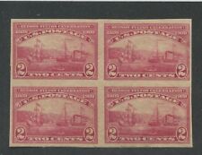 1909 US Stamp #373 2c Mint Never Hinged Very Fine Original Gum Imperf Block of 4