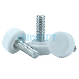 Tornillo de pulgar de goma M4 M5 M6 blanco acero al carbono mango redondo tornillo - Imagen 1 de 4