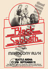 BLACK SABBATH 1975 SEATTLE WA CONCERT POSTER A4-A3-A2 SIZE