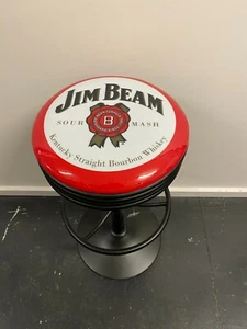 JIM BEAM KENTUCKY BOURBON WHISKEY PREMIUM BLACK BAR STOOL ADJUSTABLE HEIGHT - Picture 1 of 12