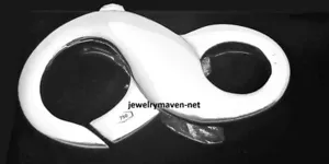 22mm 18k Weißgold Gucci Figur 8 Infinity Designer Kette Trigger Verschluss Italy - Bild 1 von 3