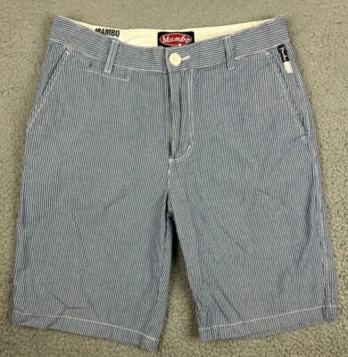 Pantalones Cortos MAMBO Para Hombres 30 Australia Azul Rayas Preppy Patinador Streetwear Grunge Foto 1 de 4