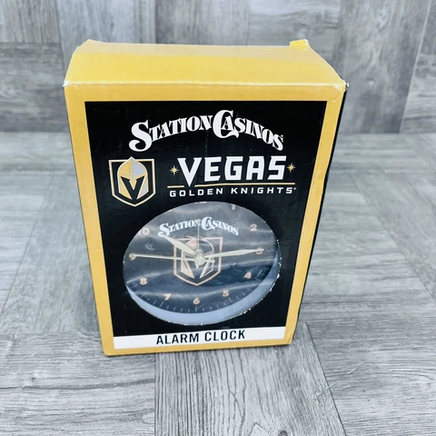 Vegas Golden Knights NHL Hockey Station Casinos Alarm Clock- Complete Cover