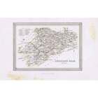 LINLITHGOWSHIRE Index of Parishes Antique Map 1872 by Fullarton
