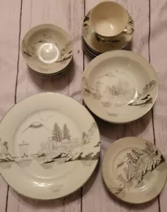 Vintage Kutani China Dish Set Service for 8... - Picture 1 of 12