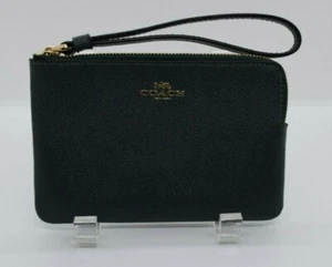 Pulsera Coach Crossgrain de cuero con cremallera de hoja perenne - Imagen 1 de 8