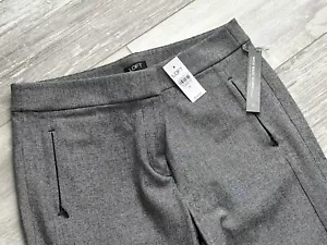 NEW Grey Black LOFT High Waist Skinny Dress Stretch Pants NWT 10 Ann Taylor - Picture 1 of 4