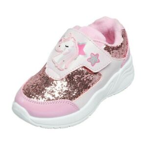 Girls Kids Unicorn Summer Trainers Pumps Size 6 7 8 9 10 11 12 Glitter Pink 