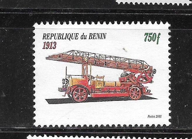 BENIN SC# 1214C 2001 FIRE VEHICLES COMMEMORATIVE MNH XF STAMP - Image 1 of 1