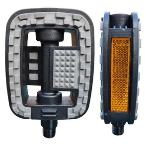 Pedales de bicicleta antideslizantes MTB Trekking City E-Bike con reflectores - Imagen 1 de 8