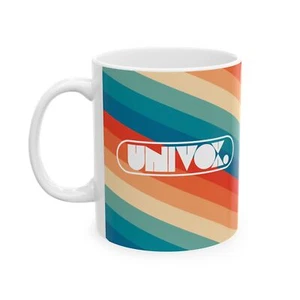 Univox Badge Retro Color 11oz Mug - Japan Guitar Effects Pedal Amp Vintage - Picture 1 of 7