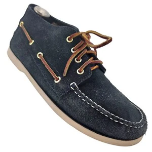 Brook's Brothers Men's Size 10D Navy Blue Suede Leather Lace Up Casual Boots - Picture 1 of 11