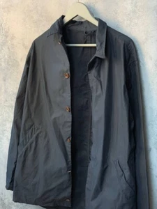 Percival Sherlock Navy Blue Trench Coat Lining Waterproof Jacket Limited Edition - Picture 1 of 13