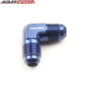 ADLERSPEED 90 Degree -6AN 6AN To AN6 Male Flare Fuel Fitting Adapter Blue US - Picture 1 of 5