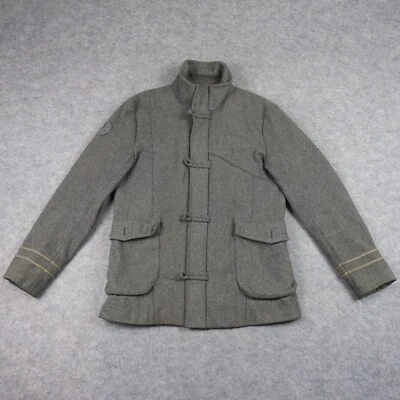VINTAGE Volcom Jacket Mens Large Grey Scout Fortis Explorator Wool Coat Overcoat - Image 1 of 4