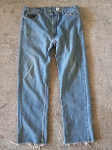 Levis 505 Mens Size 42/34 (31) Orange Tab Jeans Distressed Made In USA **READ** - Picture 1 of 14