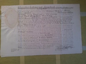 EPISCOPAL SEAL ARCHDEACON HAMPSTEAD - ST PAUL LONG LANE FINCHLEY 1927 MANDATE - Picture 1 of 2